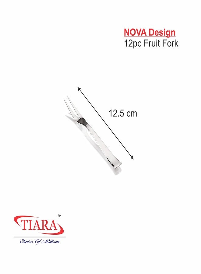 TIARA NOVA Stainless Steel Cutlery Set (12PC Fruit Fork) - Image 3
